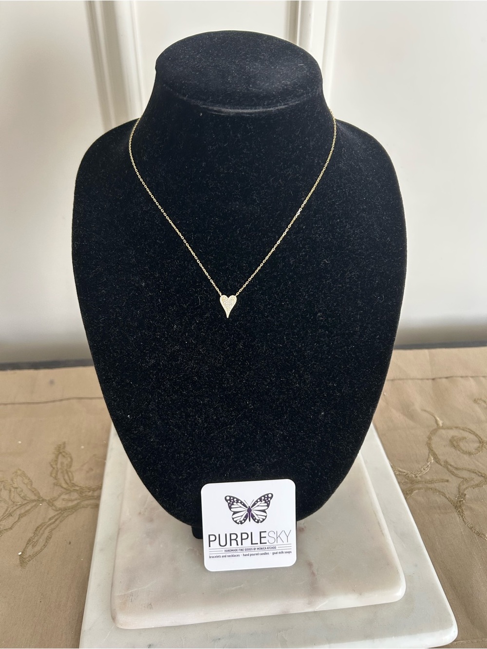 CZ heart pendant